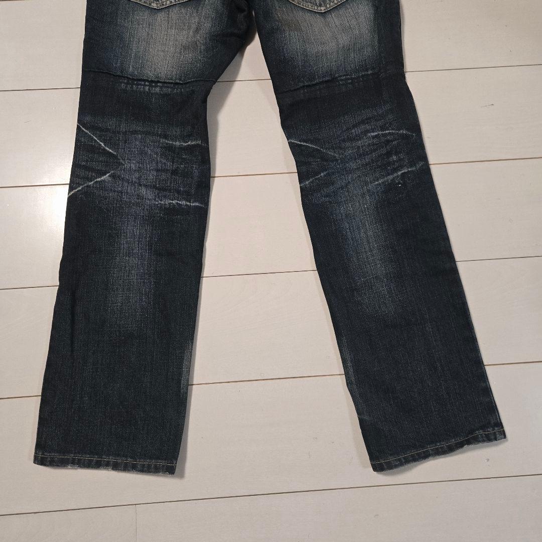 PPFM ダブルウエスト　デニム　ジーンズ　y2k archive レザー