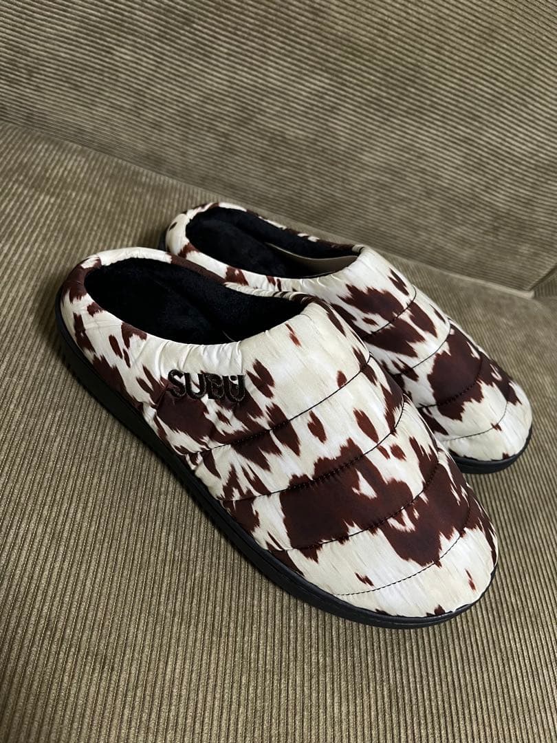 新品未使用　SUBU カウブラウン スリッパ 22〜23.5cm