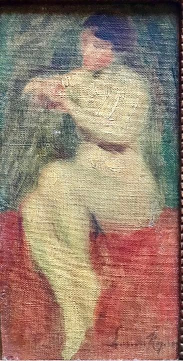 ルシアン・ミニョン 『赤椅子の女』＼フランス印象派 ルノワールと親交