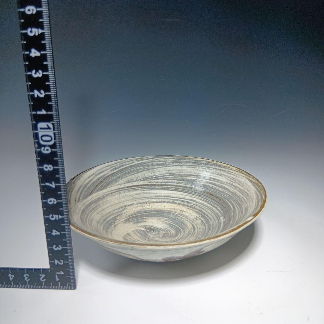 値下げ茶道具　13代太郎右衛門(本人)作　唐津　 絵刷毛目平茶碗　共箱　美品