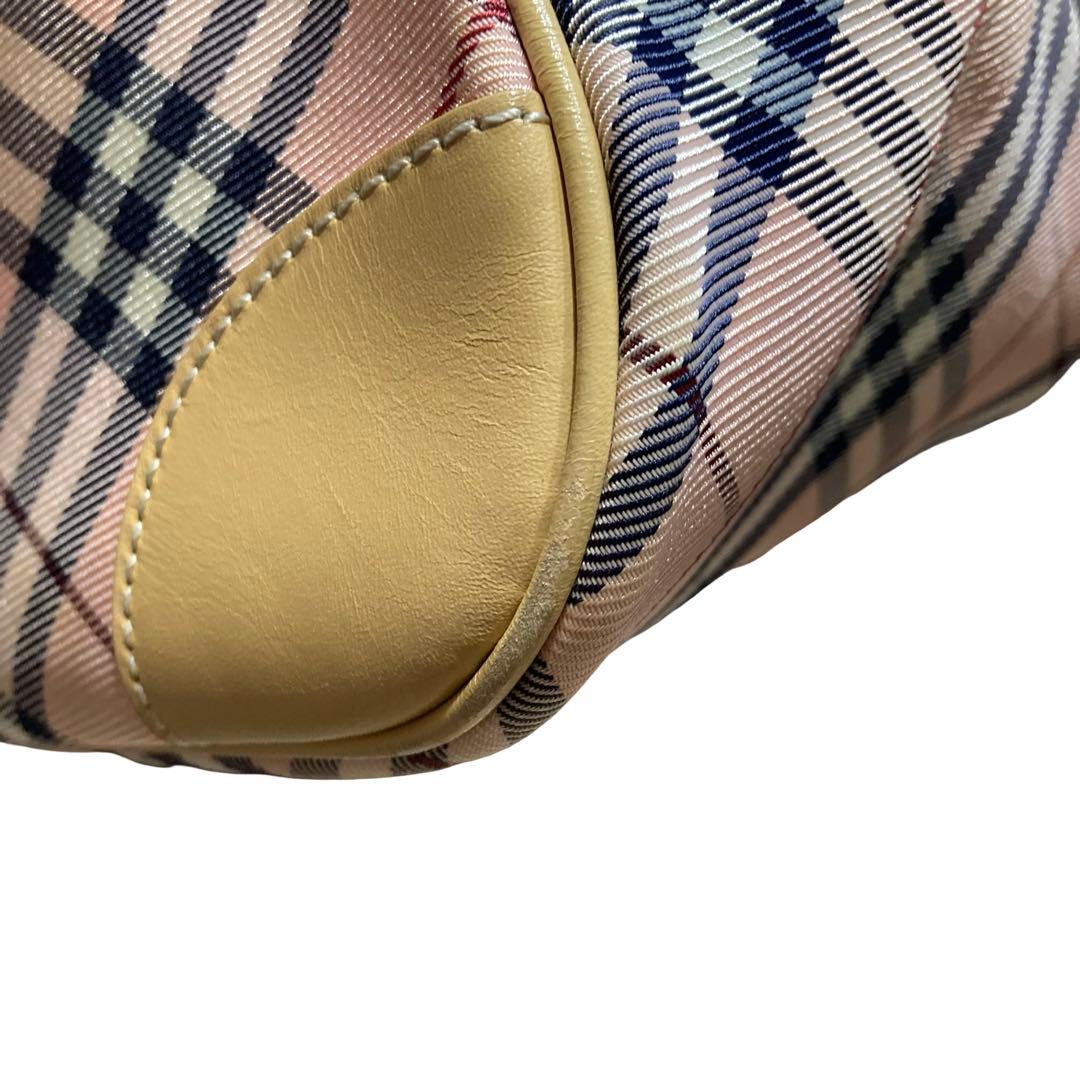 美品　BURBERRY バーバリー ミニボストン ノバチェック　ピンク