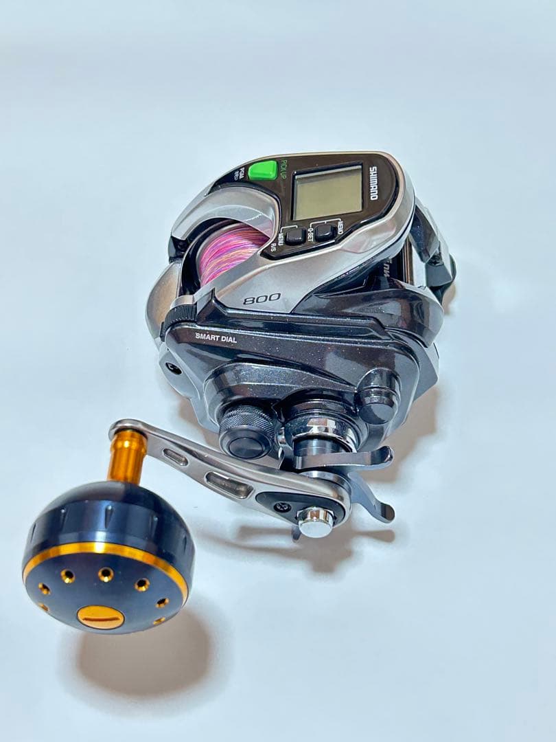 シマノ フォースマスター800 夢屋ハンドルノブ　巻上8.7㎞ 通電時間55時間