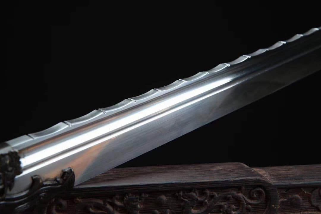 白銅素装方清刀 古兵器   武具　刀装具　日本刀　模造刀   居合刀