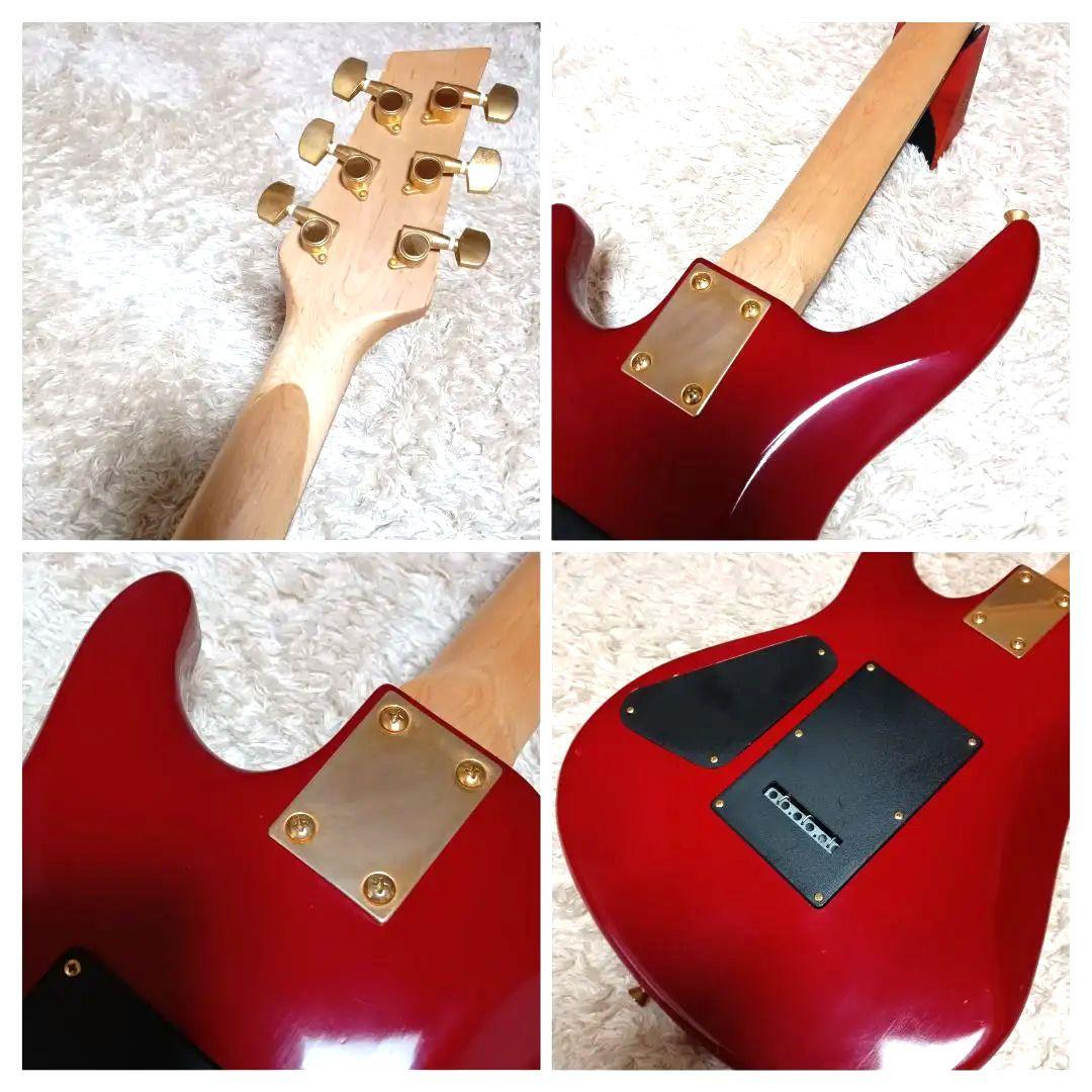 初心者 ビギナー エレキギター ストラトキャスター 杢目 木目 ゴールドパーツ