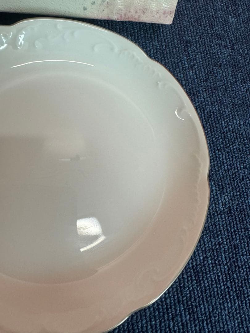 1953 大倉陶園　白磁　皿　2客　未使用