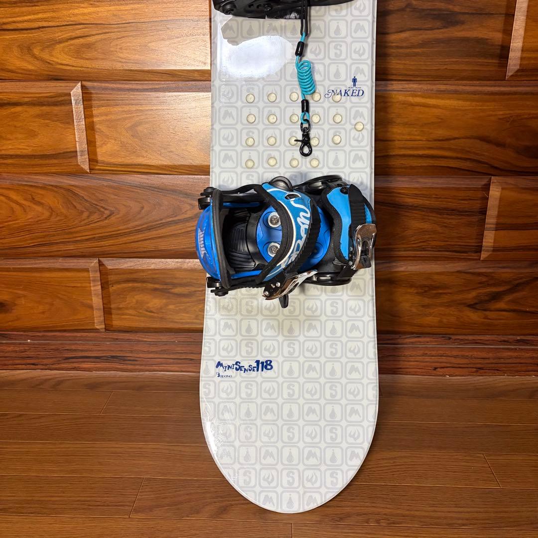 NAKED×SPOON キッズスノーボードセット　118cm　バイン付3点セット