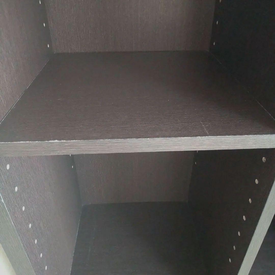 ニトリ 本棚 ダークブラウン 完成品 移動棚あり 高さ180cm