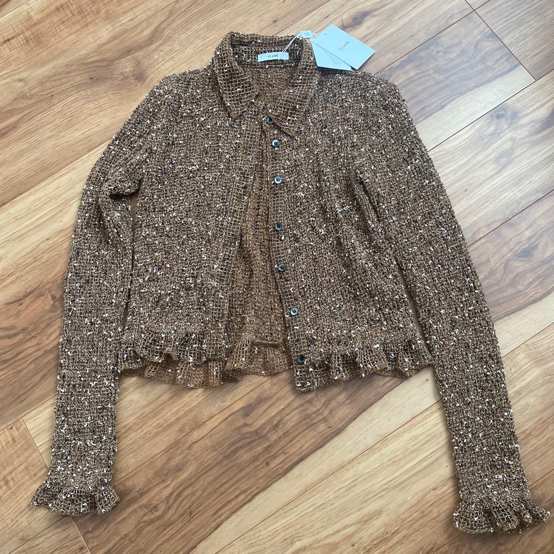 CLANE ブラウン ニットカーディガン