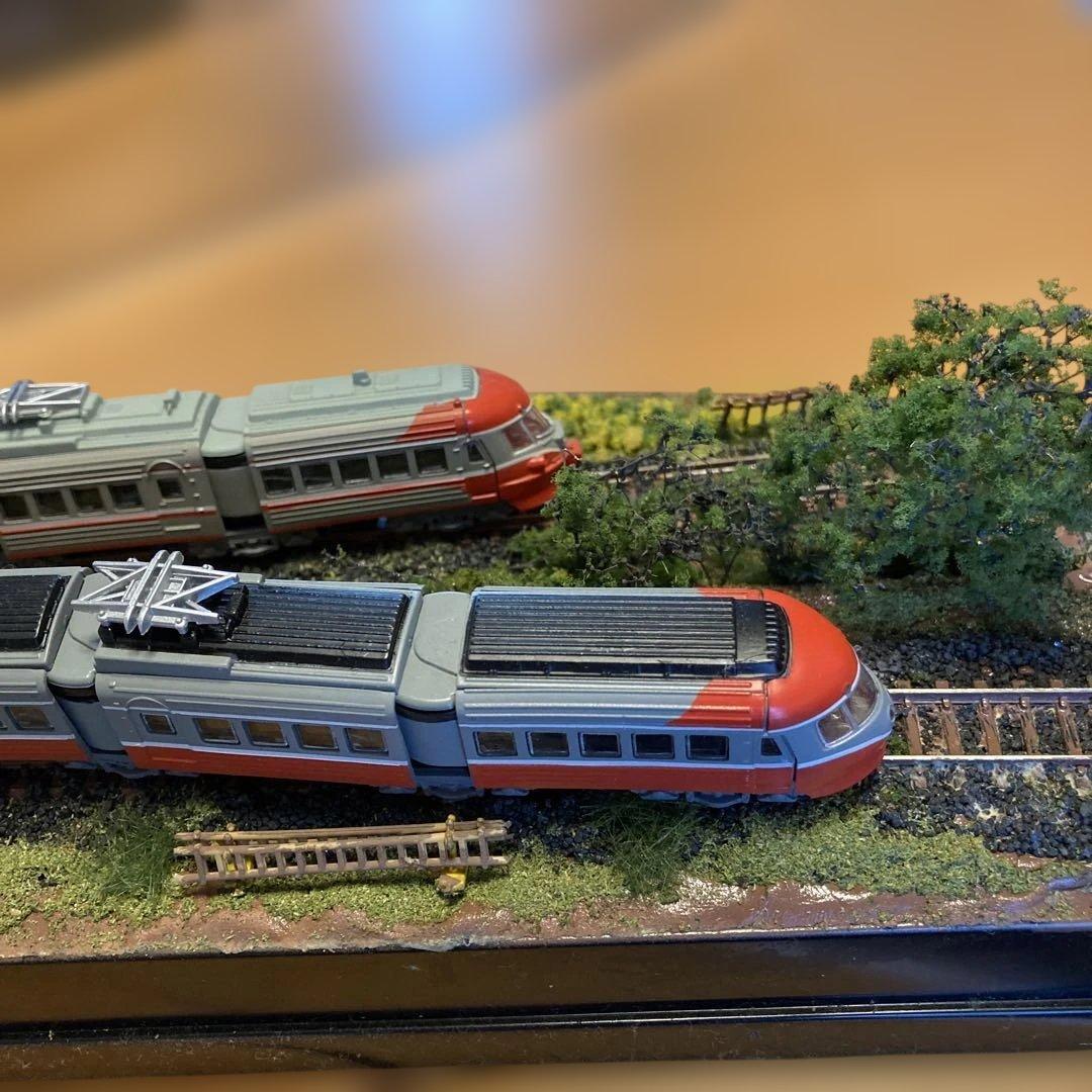 小田急ロマンスカー3000系Nゲージ鉄道模型 ジオラマ