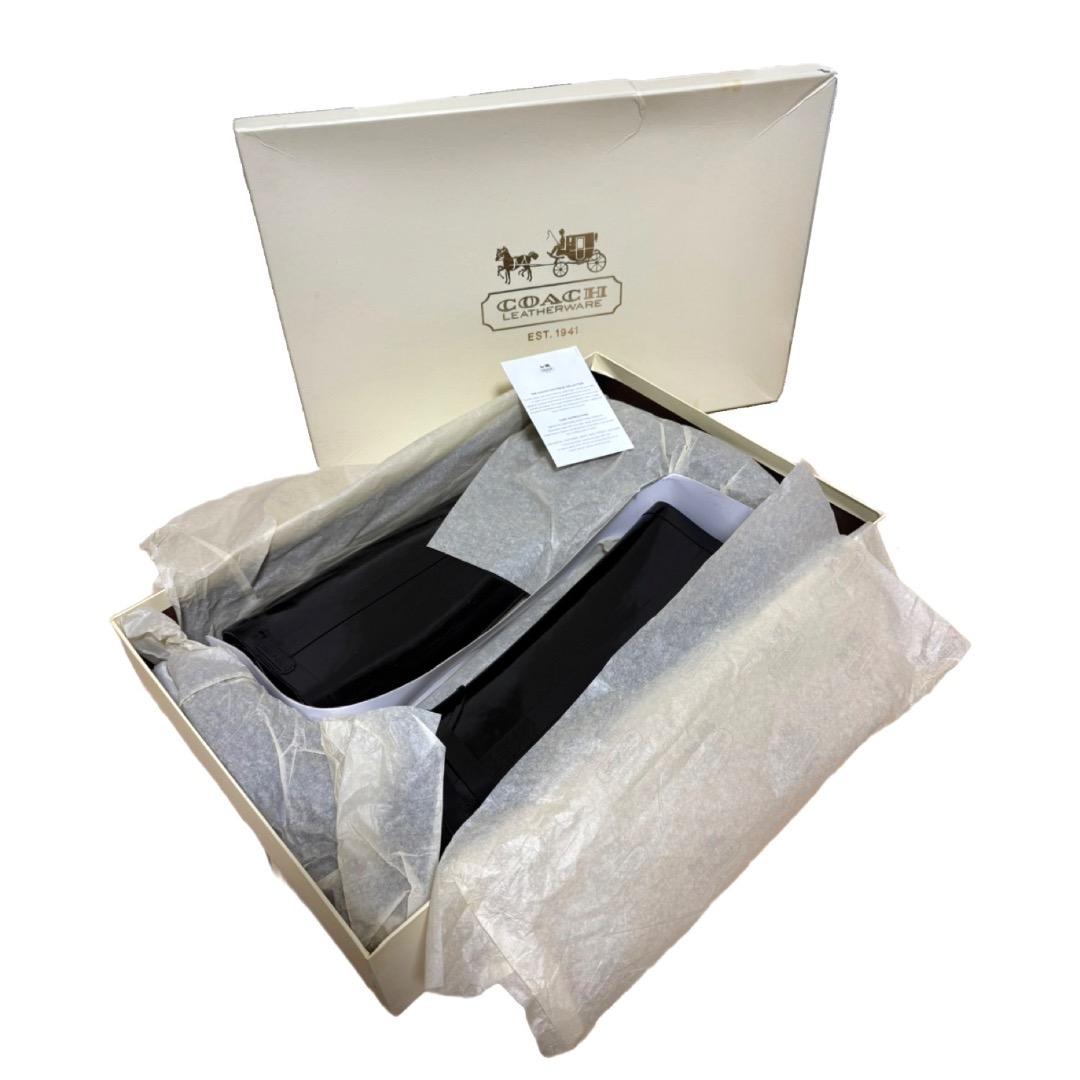 ooo【新品未使用】COACH コーチ レインブーツ 24cm 7ブラック