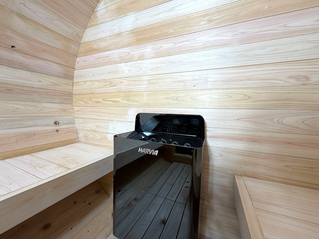 【本格派】✨檜の香り✨バレルサウナ　ストーブ付き