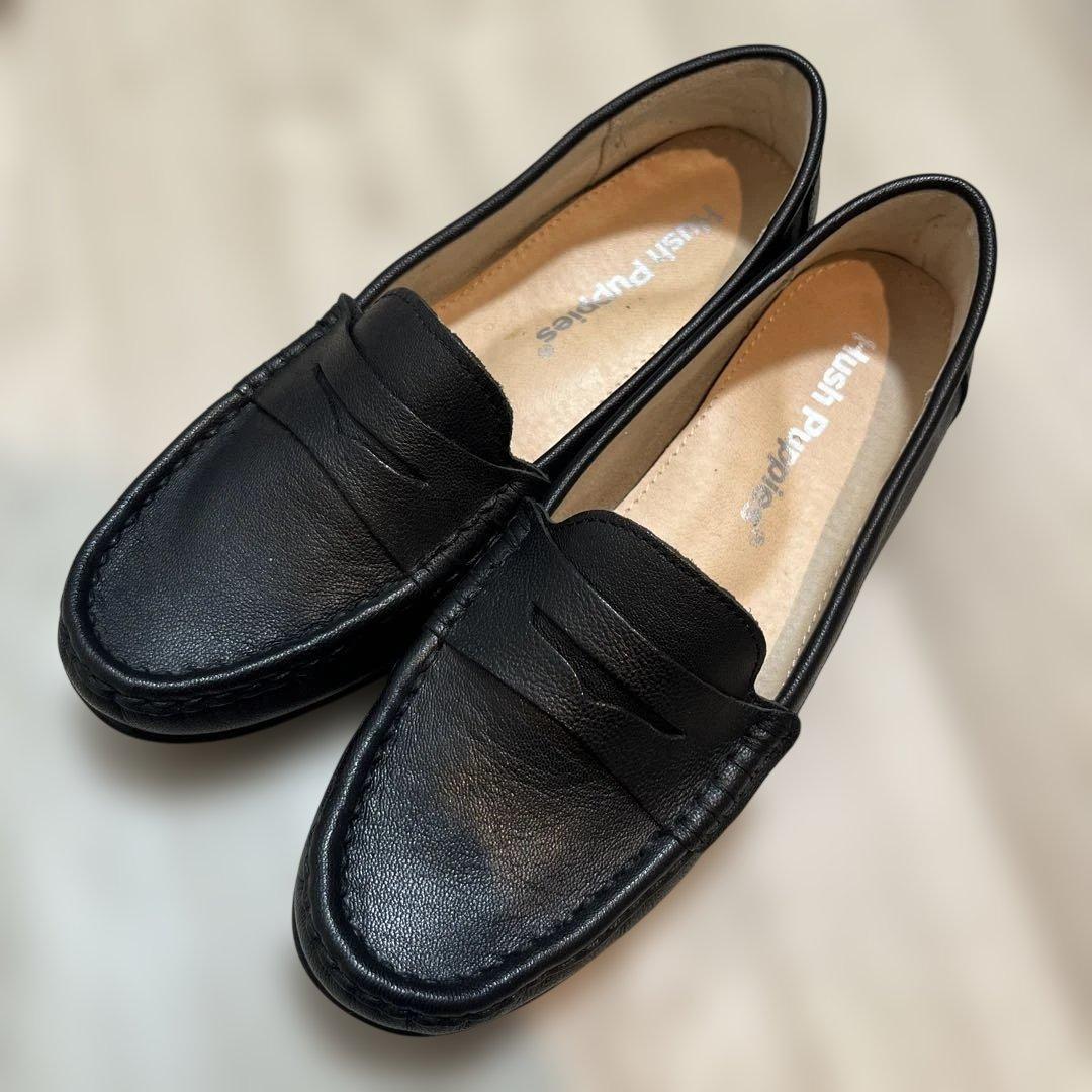 ハッシュパピー　ローファー　パンプス　黒