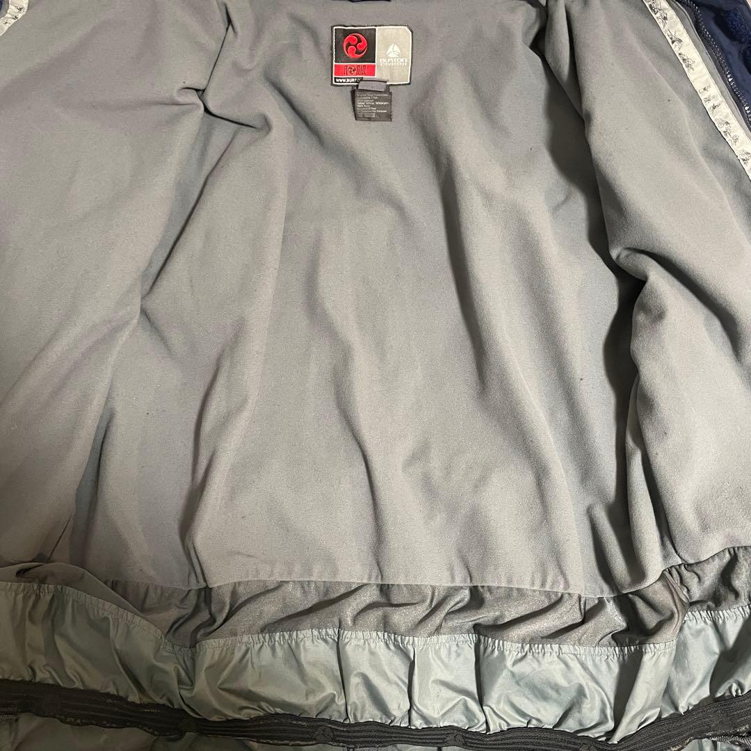 Burtonバートンスキーウェアスノーボードジャケット青ブルー紺ネイビー刺繍ロゴ