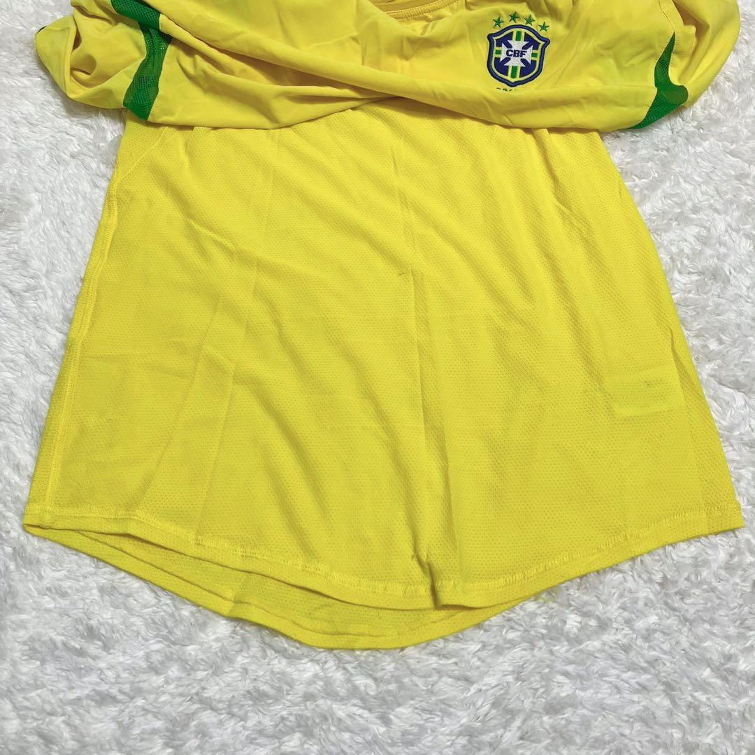 希少 日韓W杯 ブラジル プレーヤー支給 2レイヤー オーセンティック 長袖 L