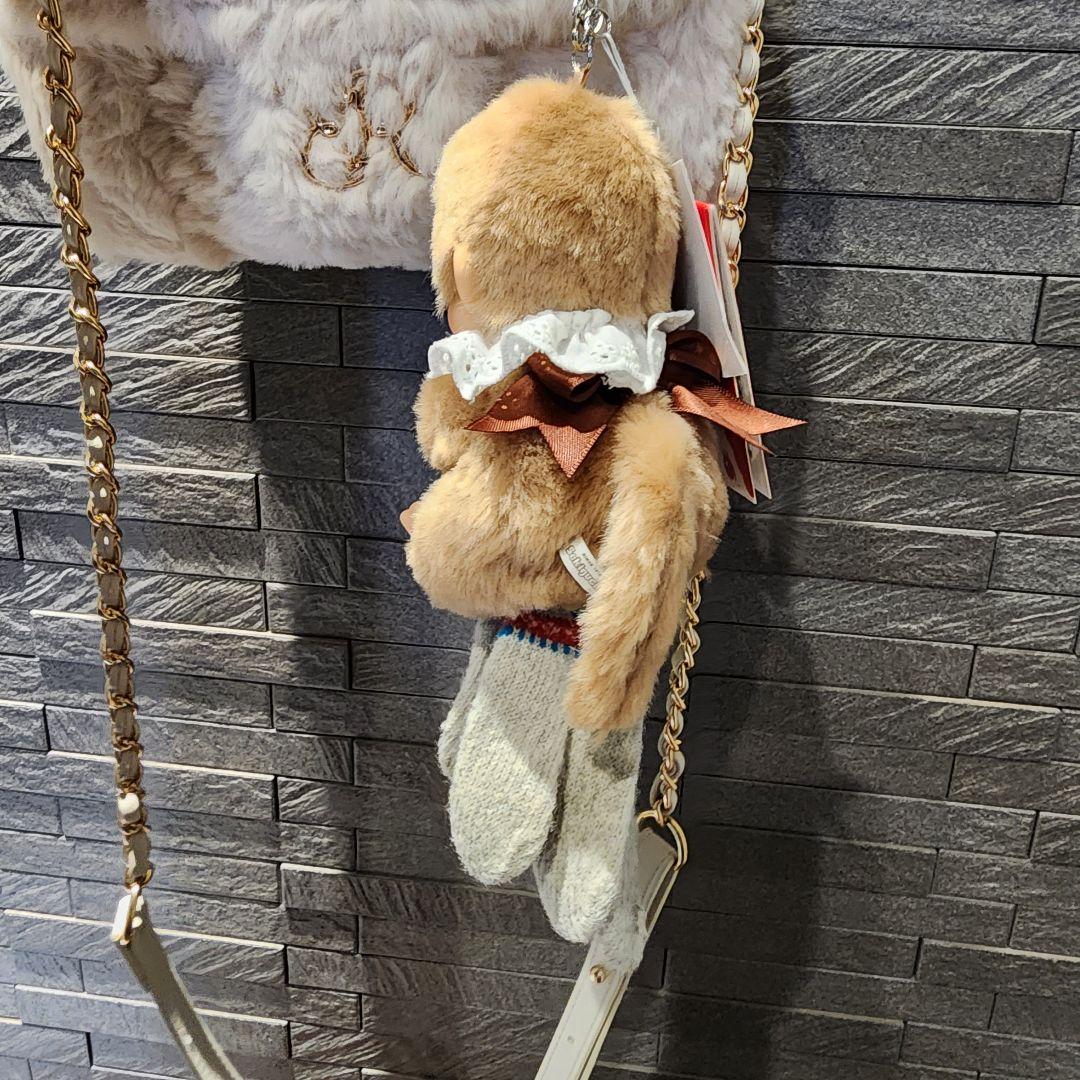 モンチッチバッグチャームキーチェーングローブホルダースウィートブラウン2点セット