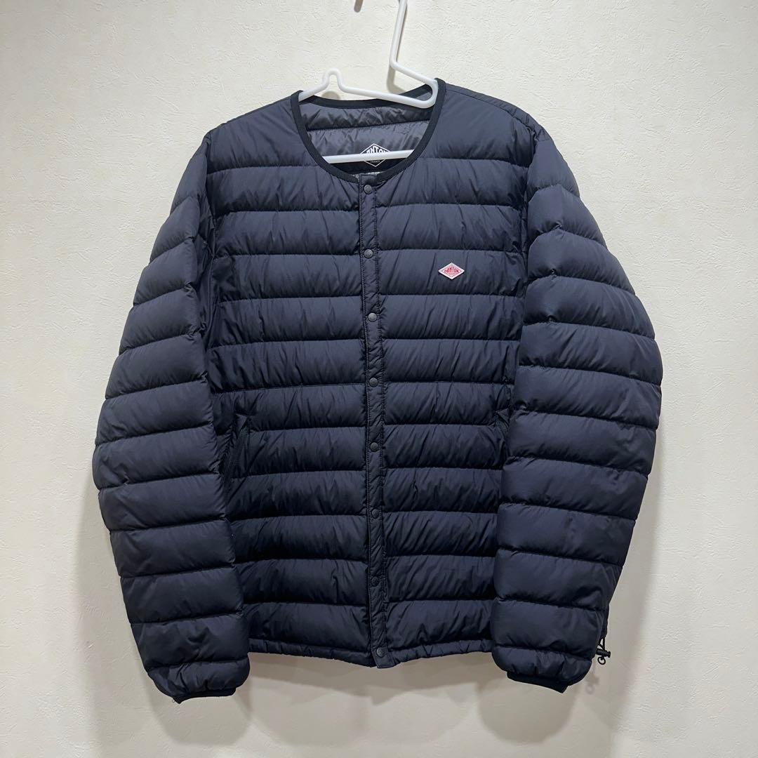 美品 DANTON ブラック インナー ダウンジャケット XL