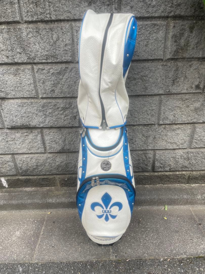 ダンスウィズドラゴン　キャディバッグ ホワイト/ブルー