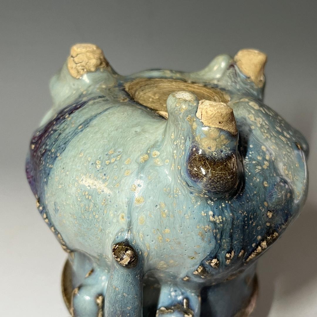 唐物 鈞窯三足香炉 元時代 中国美術 古玩 SN33