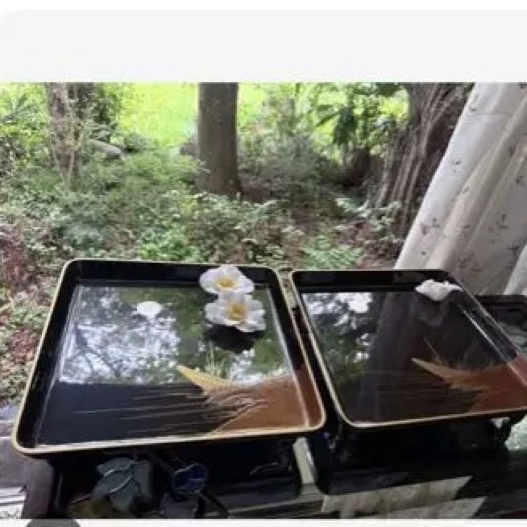 2244様感謝‼️JAPANGOZEN超絶時代蒔絵「源氏物語　須磨　明石」御膳5客