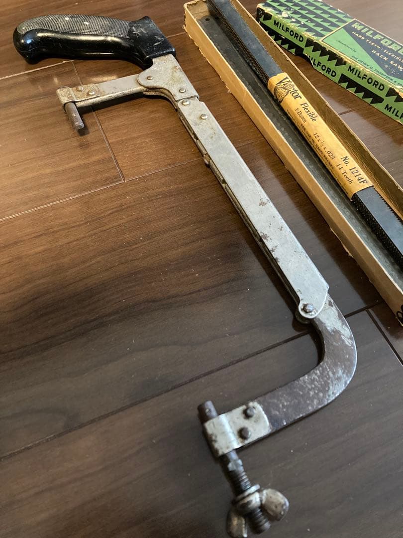 40sUSA製ATKINS社製弓のこぎりとMILFORD社の替え刃のセット