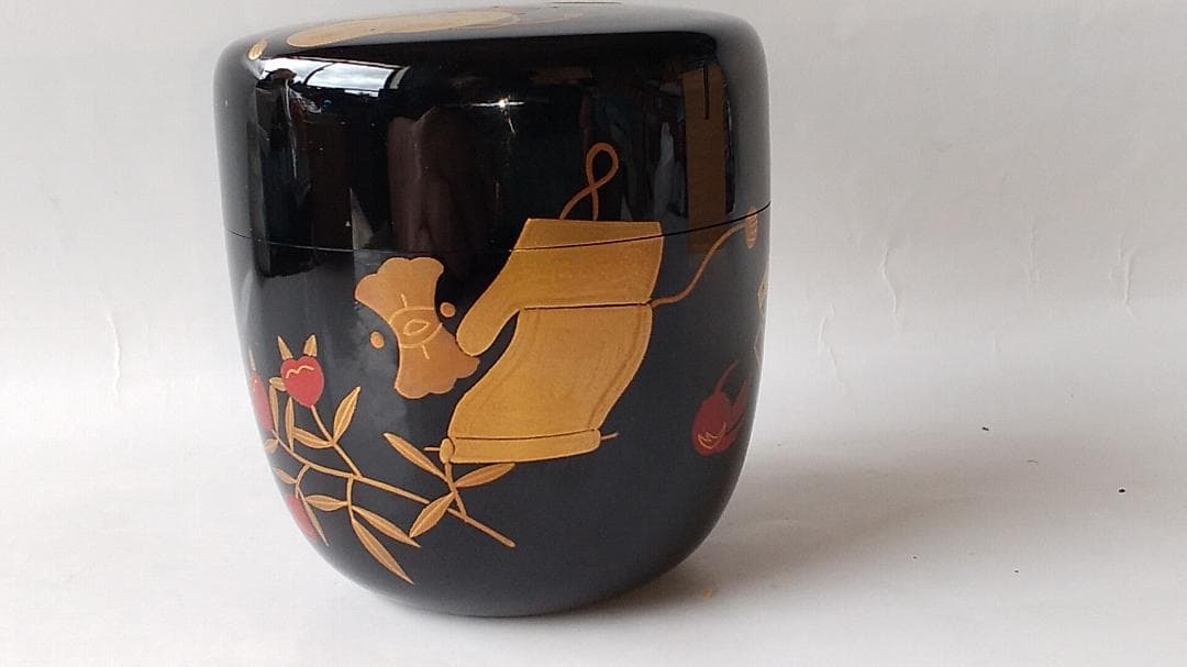 出口順慶 作 宝尽し 中棗 棗 共箱 蒔絵 螺鈿細工 漆器 漆芸 茶道具 新品