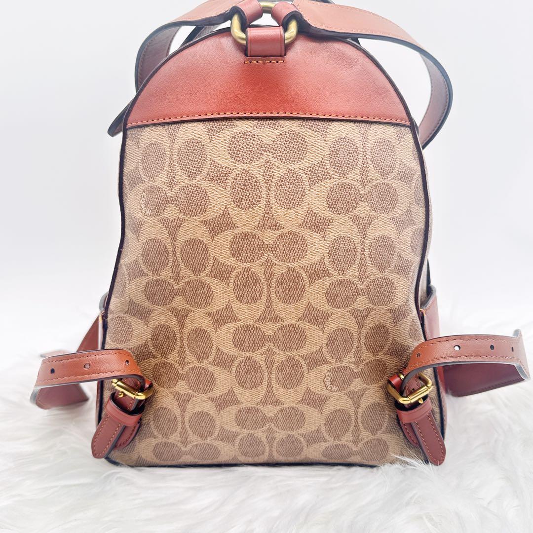 美品✨ COACH PVC レザー ターンロック シグネチャーミニリュック