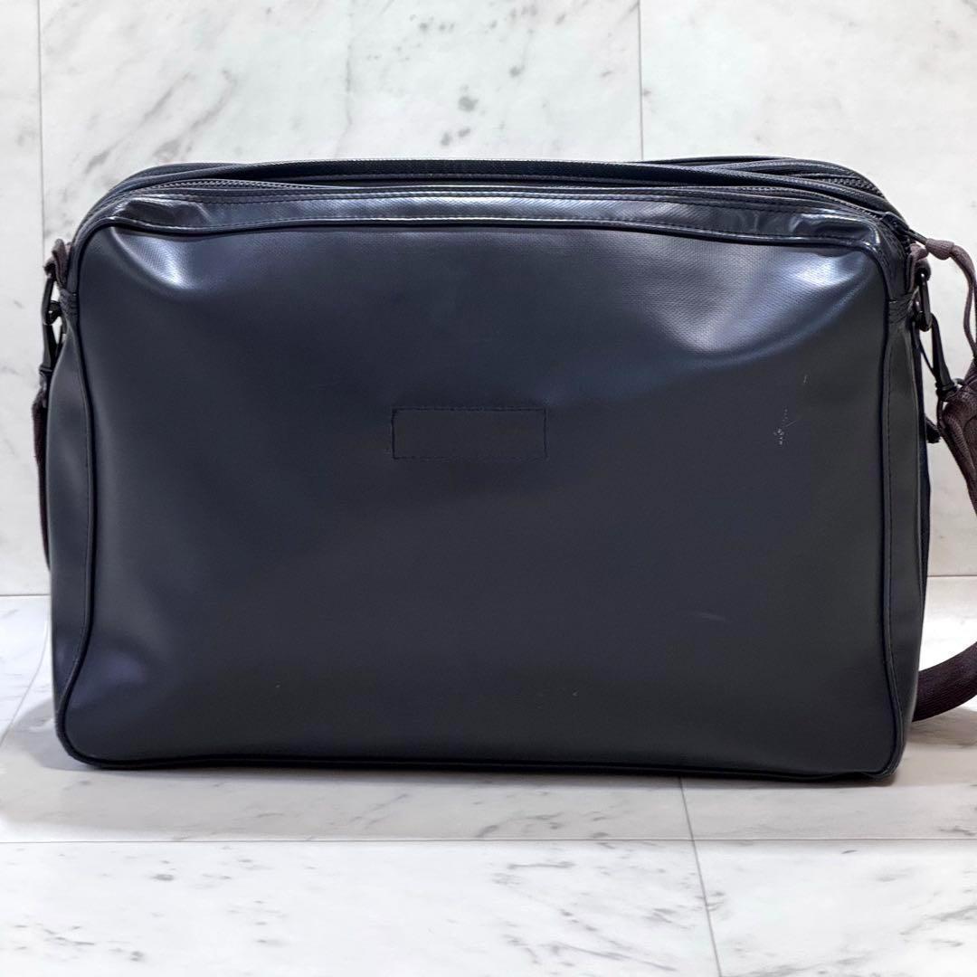 【良品】ラゲッジレーベル ライナー ショルダーバッグ ブラック 赤バッテン