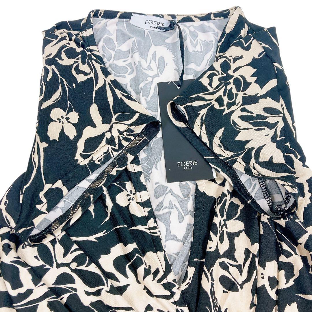 03T582☆ EGERIE 新品未使用 総柄 ストレッチ◎ ワンピース 春夏