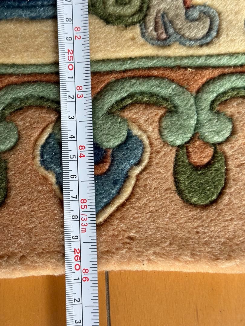 ペルシャ絨毯ラグ 約2.6mx3.6mフリンジ付き3枚