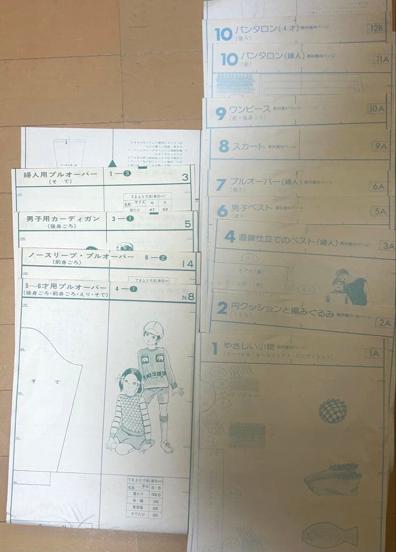 編物教科書 シルバー編物研究会　型紙セット