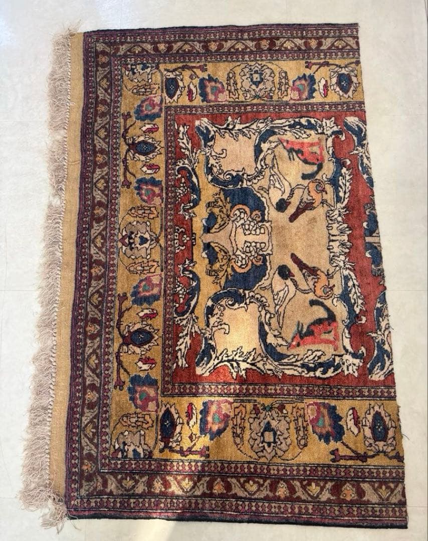 アフガニスタン絨毯【フラグメント】断片　ディスプレイ　ペルシャ　パキスタン　玄関