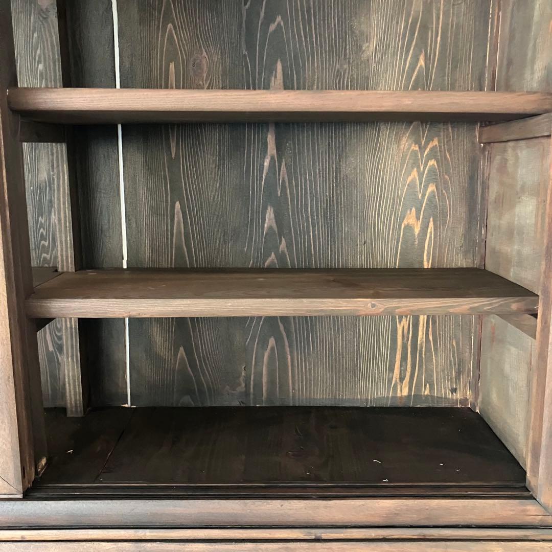 レトロ　ヴィンテージ　古家具　古民家　古道具　食器棚　シェルフ　ガラス棚