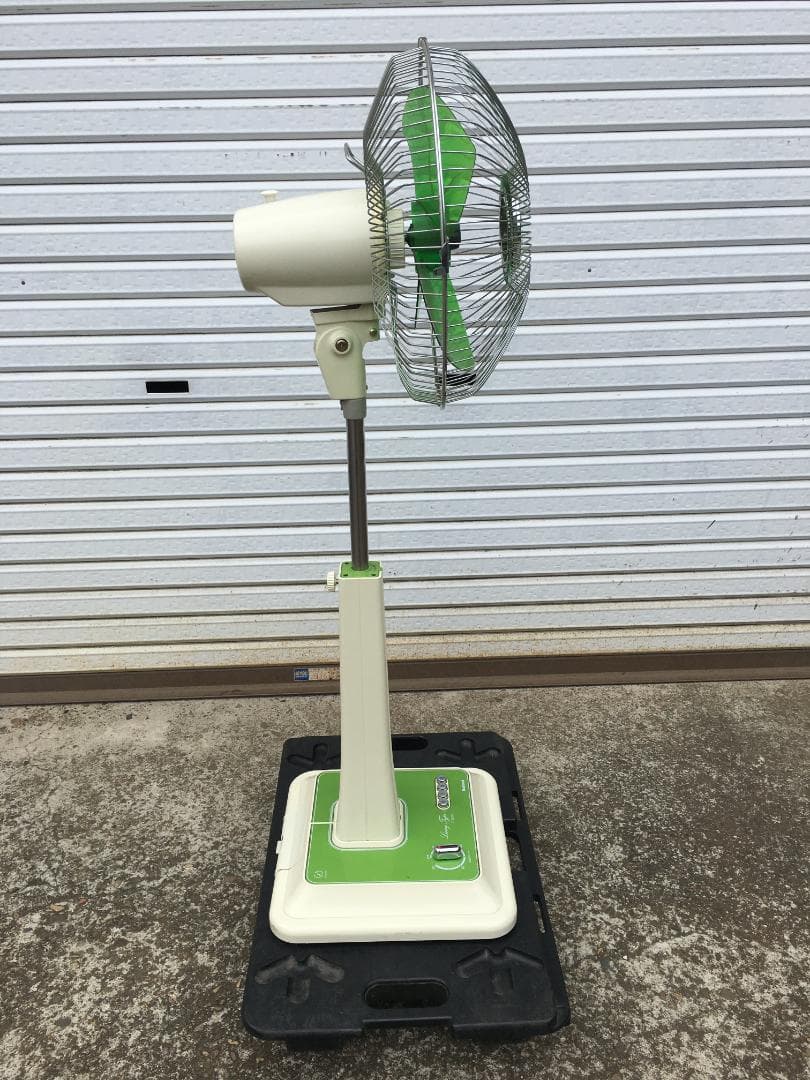 ☆ナショナル 扇風機 F-30S1M 30㎝ リビング用扇 緑 昭和レトロ