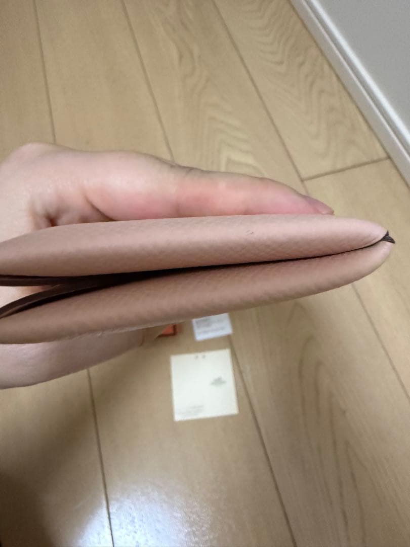 エルメス　ガルヴィ　名刺入れ　ピンク