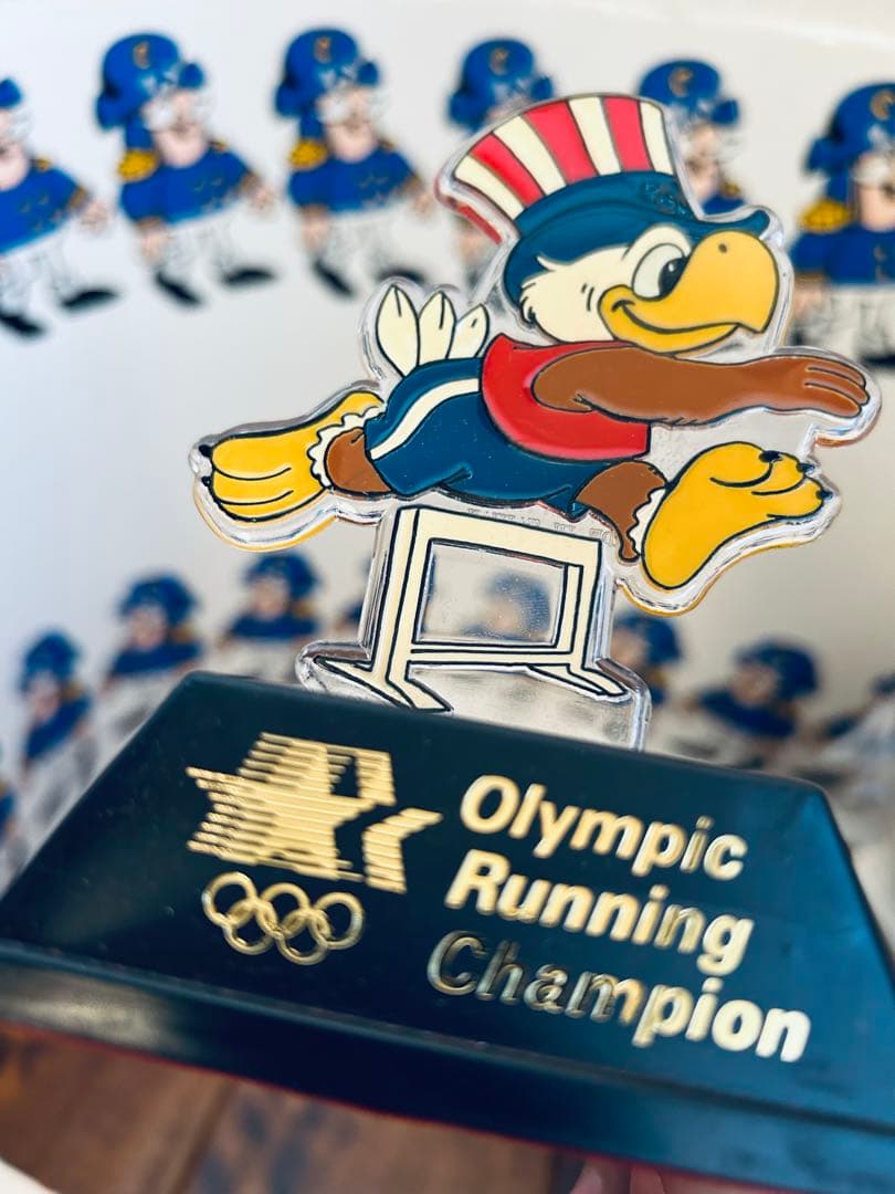 83' ロサンゼルスオリンピックマスコット イーグルサムトロフィー 5種セット