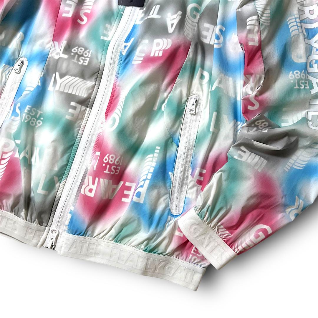 1 パーリーゲイツ グラデーション柄 ロゴ総柄 撥水 ジップブルゾン 030