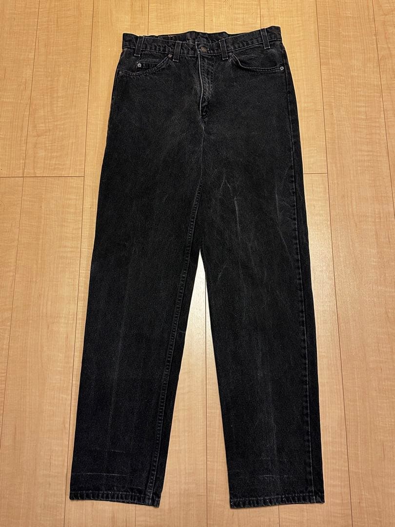 【美品】 90s USA製550 後染め ブラック W34 L34 オレンジタブ