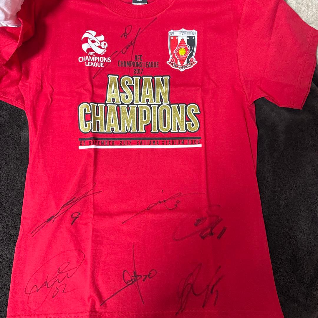 浦和レッズ ACL2017 優勝記念Tシャツ 直筆サイン入り