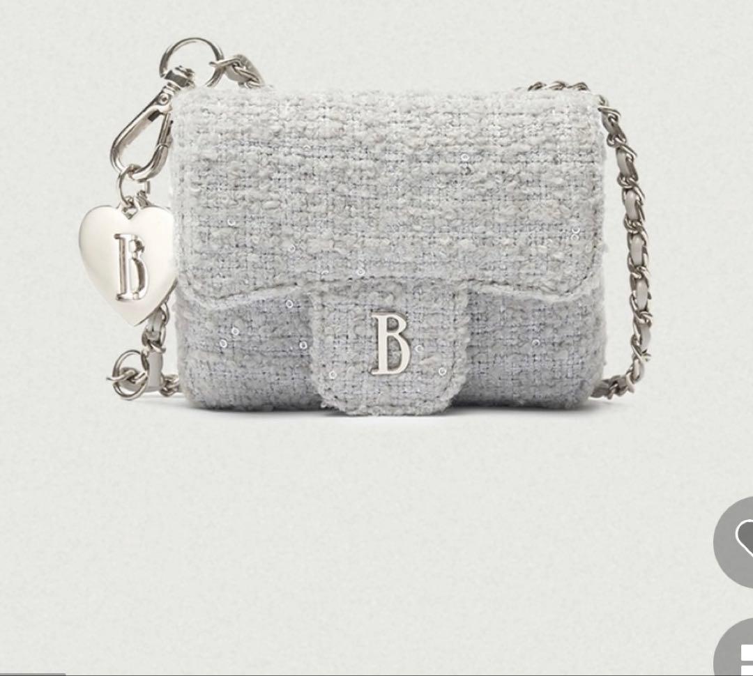 美品thebarnnet tweed chainbelt mini bag