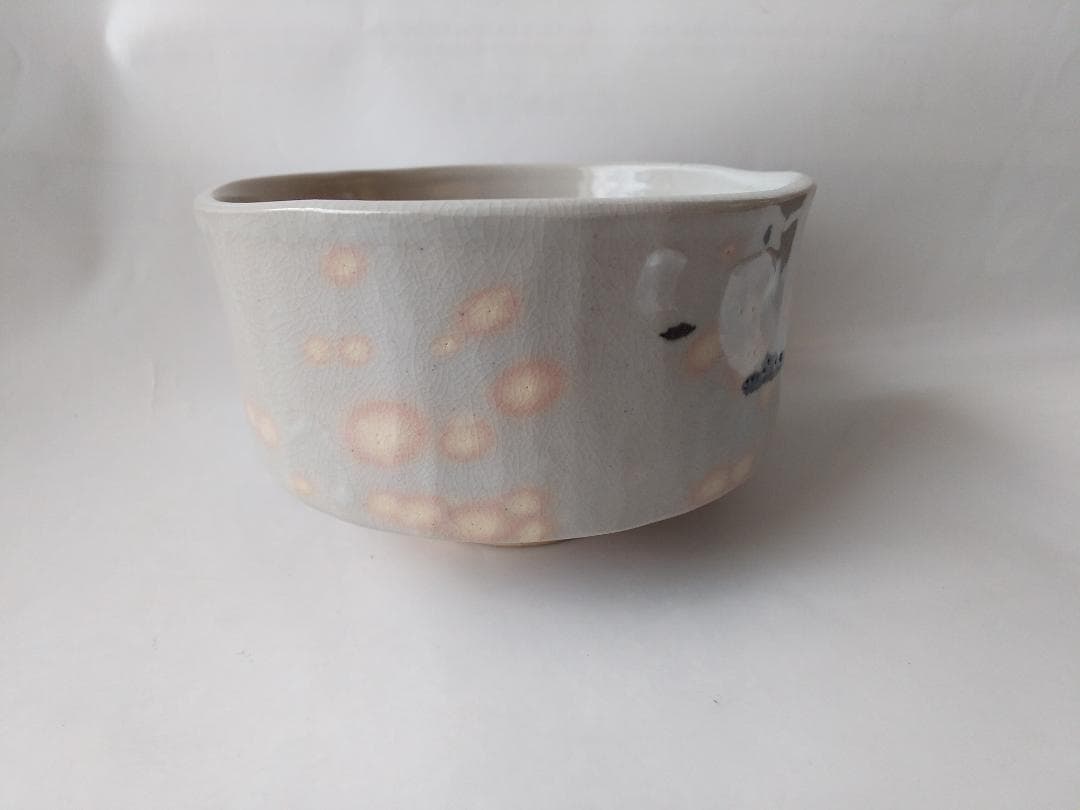 希少 川合玉堂 絵付 箱書 銘『白帆』京焼名工 清水六兵衛 作陶 茶碗 未使用品