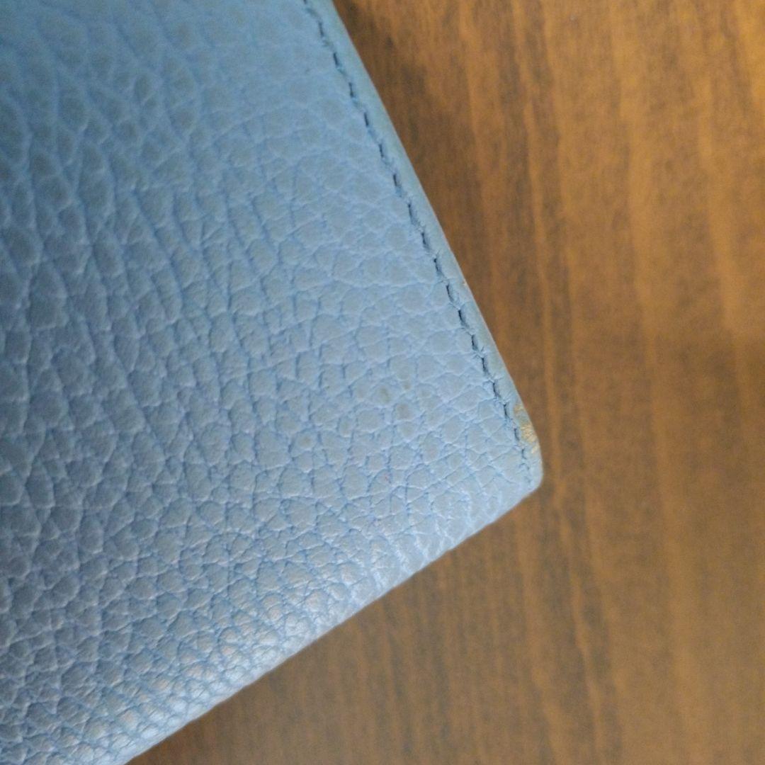 【最終価格】GGロゴ ライトブルー レザー 名刺入れ