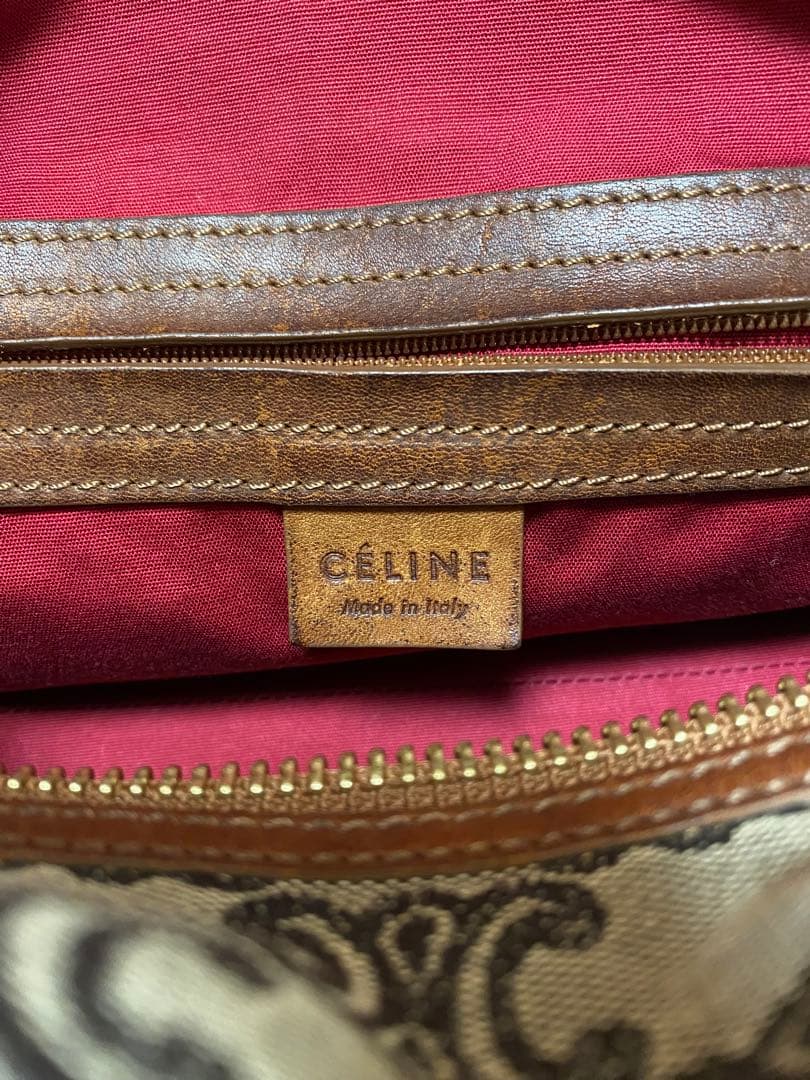 CÉLINE マカダム柄 ボストンバッグ