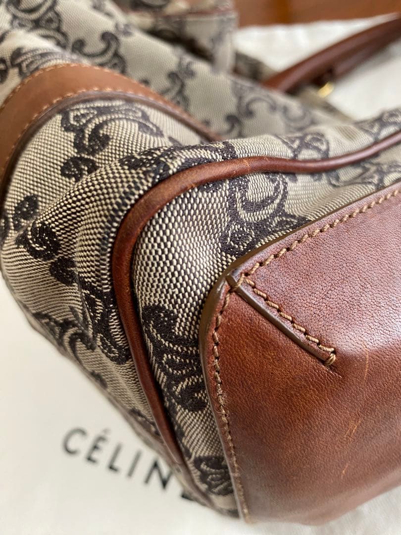 CÉLINE マカダム柄 ボストンバッグ