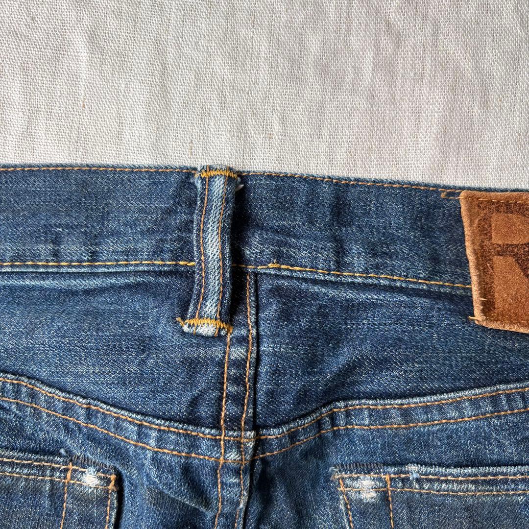 【名作】RRL CRUSH JEANS ダメージ インディゴ デニムパンツ 32