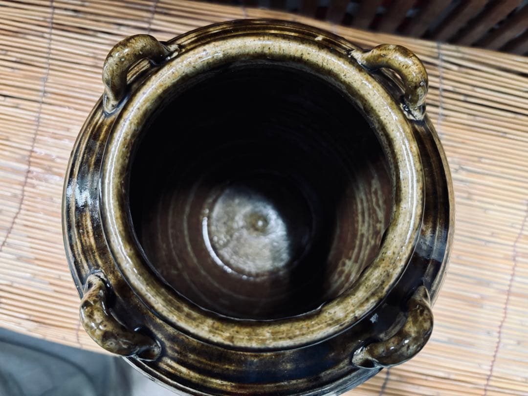 投売りの半額にしました。 超珍品 島田の 志戸呂焼き( 祖母焼 )希少陶器の壺