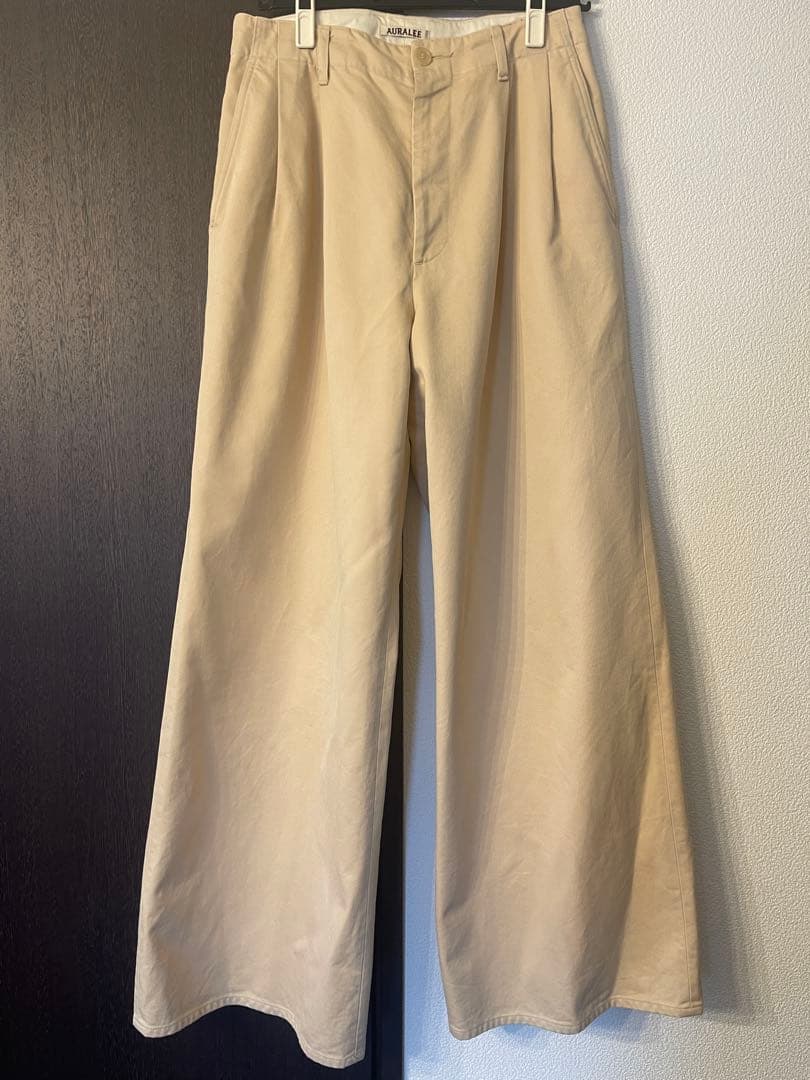 限定値下げ　AURALEE フィンクスチノワイドタックパンツ