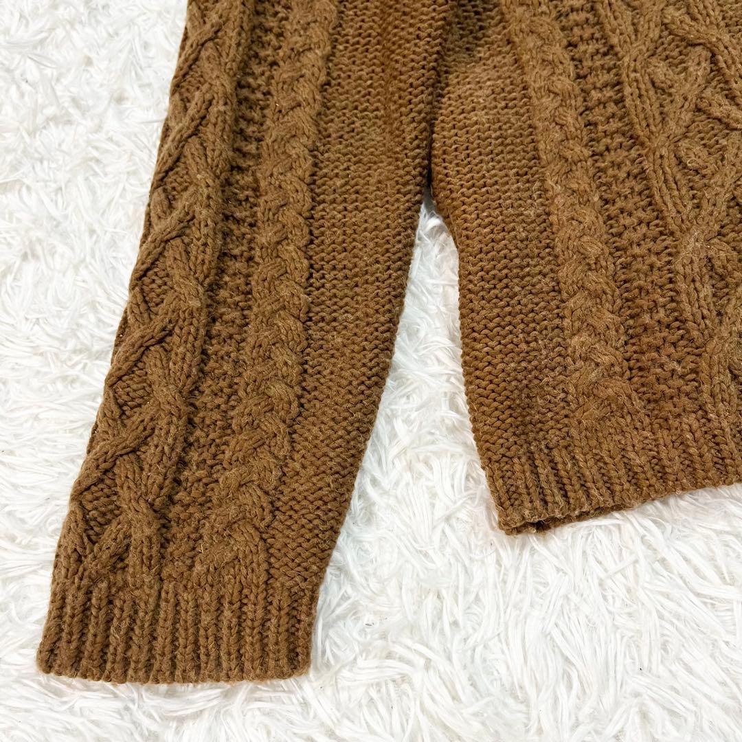 Maison Margiela ケーブルニットセーター　アルパカ　ブラウン