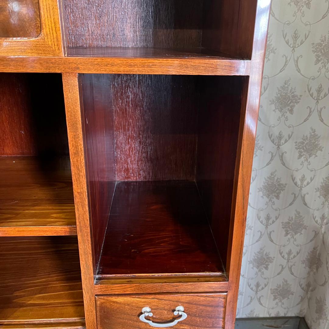 【アンティーク】昭和レトロ 木製 茶箪笥 食器棚 サイドボード 古民家 古家具