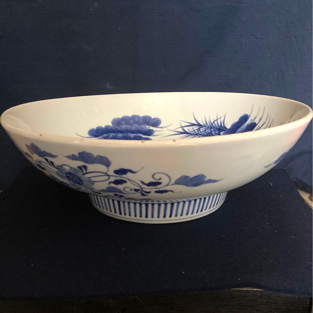 鍋島　松樹紋大皿　櫛高台