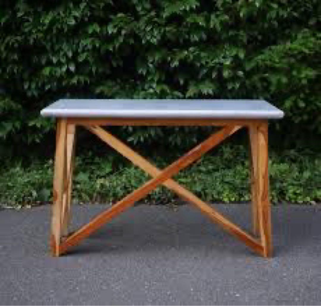 WTWマーベリックス◆コンソールテーブル机デスク◆アルミ木製天然ウッド